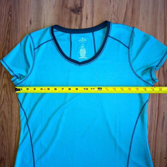 NWOT St. Johns Bay Shirt Active Petite Medium Blue - Picture 4 of 14